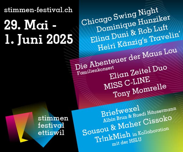 Banner: Stimmen Festival Ettiswil, 19.–23.05.2025