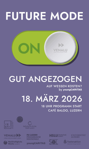 Banner: Gut Angezogen, Verein Nachhaltigkeit Luzern