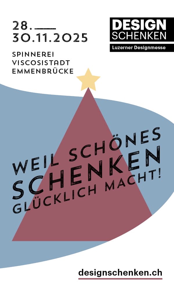 Banner: DesignSchenken 2025, Luzerner Designtage, 03.–30.11.2025