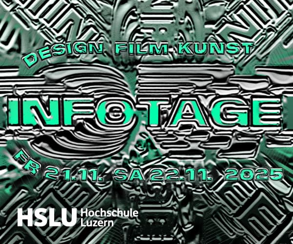 Banner: Hochschule Luzern – Design Film Kunst, Info-Tage 2025, 03.–23.11.2025